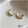 Hoop Huggie Hie Gold Chic Water Drop Shaped Earrings Womens Chunky Hoops Geometrical Brass Minimalist Party Jewelryhoop Delivery Jewel DH5S9