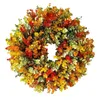 Decorative Flowers Autumn Wreath Home Decoration Outdoor Front Door Fall Colored Room Decor Diy Wall Hanging Farmhouse