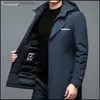 Men's Down Parkas 2024 Classic Trench Male Coats New High Quality Solid Down jacket men Vintage Style s Business Casual puffer L230926