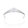 Hair Clips Vintage Simple Princess Crown Bridal Wedding Zircon Headdress Dress Accessories Cross-Border Sold Jewelry