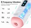 Masturbadores Masculino Masturbadores Automático Boquete Vibrador para Homens Oral Sex Machine Masturbação 3D Texturizado Chupando para Produtos Adultos Brinquedos Sexuais X0926