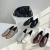 Luxuriöse Designer-Loafer, hochwertige Mode, schlichte, schlichte, runde Zehenschuhe aus echtem Leder, flache Schuhe, Wanderschuhe, Büroschuhe