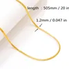 Fashion Copper Plated Gold Necklace Snake Bone Chain Round Snake Chain Professional Collar Chain Necklace