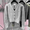 Women Cardigan Jacket Sweater Coat Letter Charm Design Sticked Jackets Casaul Långärmning Ytterkläder Luxury Designer Coats Knits239T