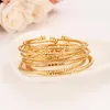 Can Open Fashion Dubai Bangle Jewelry solido braccialetto Dubai riempito in oro giallo pregiato per figlia studentessa Africa Arab Items229H