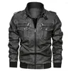 Мужская меховая куртка осень-зима 2023, кожаная куртка из искусственной кожи для мотоцикла, бейсбола, на молнии, искусственная большая модная одежда