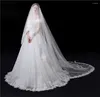 Bridal Veils Long Lace Wedding Veil 3 Meters White Ivory Cathedral Cover Face With Comb Accessories