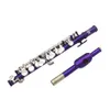 Purple Piccolo 16 otworów + E Kluczowy flet fletu z skórzaną skrzynką