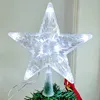 Dekoracje świąteczne prowadzone przez przezroczyste pięciopunktowe Tree Tree Toppers Wesołych dla domowych ozdób na przyjęcia rekwizytów Navidad