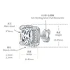 18-каратное белое золото, стерлинговое серебро 925 пробы, 8 мм, квадратные серьги-гвоздики с муассанитом и бриллиантами, ювелирные изделия для мужчин и женщин, хороший подарок, шпильки