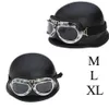 Motorcykelhjälmar DOT Godkänd retrohjälm WWII Big German Half Scooter Cross Country Motorcykel Casco med Goggles Rider2250