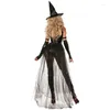 Designer sexy trajes para mulher tema traje halloween feminino fasion diabo bruxa terno pintura de couro festa cosplay dress309f