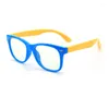 Solglasögon Squar Boy Girl Glasses Kids Anti Blue Light Teens TR90 Optical Frame Clear Computer Gereglasses 4-12 UV40 Filter 2023