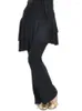 Palco desgaste cor sólida moderna dança barriga saia calças de cintura alta festival mulheres egípcio jazz dançarino desempenho roupas latinas