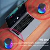 Mini luce notturna, altoparlante Bluetooth con spettacolo di luci colorate di alta qualità, subwoofer wireless con piccola cassa armonica con luce pendente, Home Theater portatile