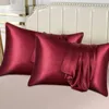 Pillow Silk Pillowcases Bedclothes Single Student Dormitory Household 400 Thread Count Satin Pillowcase With Zipper