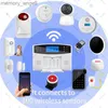 Sistemas de alarma Tuya WiFi GSM Sistema de alarma LCD Pantalla 433MHz Wireless Smart Home Home Security Host Control de control Alexa YQ230926