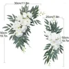 Fiori decorativi Arco nuziale artificiale Kit di fiori Boho Eucalipto Ghirlanda Tende Decorazione Cartello di benvenuto Facile installazione