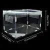 Reptilienbedarf, transparente Zuchtbox, Acryl-Fütterung, 360 Grad hoch, magnetisches Haustier-Kletterterrarium 230925
