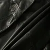 Men's Fur Fashion Motorcycle Leather Jacket Men Trench Coat Top Quality Thick PU Male Casual Long Jackets 6XL