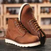 Herren-Designer-Stiefel aus echtem Leder zum Schnüren, lässige Turnschuhe für Herren, rutschfeste Herren-Stiefelette