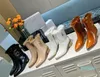 Chunky Heels Sprzętowe wykończenie boczne zamek błyskawiczny jazda na środkowej modzie butów butów designerskich buty fabryczne buty fabryczne