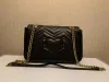 Gorąca najwyższej jakości kobiety łańcuch na ramię Crossbody Marmont torebki Lady Tourse Messenger Bag Designer torebki Portfelki