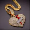 Hip Hop Round Cut Natural Diamond Pendant Anpassa handgjorda Iced Out Heart Shape Diamond Manufacturer Fine Jewelry