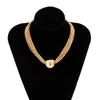 Choker Punk Style Gold Color Metal Multilayer Box Chain Clavicle Necklace Ladies Hip Hop Round Necklaces Men Fashion Girls Jewelry