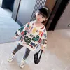 Hoodies Sweatshirts Children Sweater Cotton Kids T shirt Boy's Girl's Long Sleeve Dress Cartoon Pattern Spring Autumn Clothes Dresses 230925