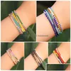 Charm Bracelets Bohemian Style Handmade Braided Colorf Beads String Strands Weave Anklets Bracelet For Women Men Drop Delivery Jewelry Dhrtd