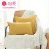 Housse de coussin multi-tailles, pour la maison, le canapé, confortable, lavable, en coton, couleur unie, pressage des bords