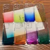 Capas de TPU macias gradientes para iPhone 15 14 Pro Max 14 Plus 13 12 11 X XS XR 8 7 Plus Silicone Fashion Dual Color Clear Transparent Phone Cover Back Skin