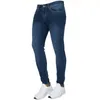 Mens Jeans Stretch Skinny Male Designer Elastic Scratch Denim Pencil Pants Streetwear Sky Blue Fashion Trousers 230925