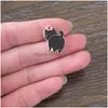 Encantos 50 pcs Animal Pingente Pet Cat Charme para DIY Jóias Fazendo Pulseira Pingentes Colar Brincos Bookmark Zipper Pl Chaveiros Drop DHMN1