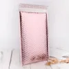 50pcs 15 13 4cm Rose Gold Bubble Envelop Rose Gold Foil Bubble Mailer for Gift Packaging Wedding Favor Bag246S