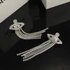 Modemerk Diamond Stud Lange Kwast Oorbellen Klassieke Saturnus Oorbellen Planeet Oorbel Ontwerper Voor Vrouwen Cadeau