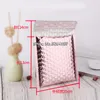 50pcs 15 13 4cm Rose Gold Bubble Envelop Rose Gold Foil Bubble Mailer for Gift Packaging Wedding Favor Bag246S