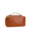 Cosmetic Bags Women Fashion Checkerboard Bag Colorful Large Capacity Make Up Portable PU Washbag Travel Female Box