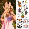 Andere tatoeagebenodigdheden Zwart Halloween Spider Tijdelijke tatoeages voor kinderen Kinderen Realistisch Nep Vleermuis Vogelverschrikker Schedel Tatoos DIY Kleine Stickers 230926