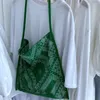 Plånböcker retro sömmar tygväska för kvinnor totem cashew blomma etnisk tryck crossbody underarm stor kapacitet grön svart