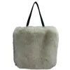 Sac en fourrure d'automne et d'hiver, sac à bandoulière en fourrure de renard de grande capacité, grand sac Portable, fourre-tout de Style minimaliste 230926