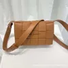 Square Cassette Bvbag Designer Bag Classic Simple Bags Veneeta Women's 2023 Lady New Leather Woven Grid Single Shoulder Crossbody Small Eddg