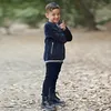 Daunenmantel Kinderpullover 5–16 Jahre, blaue Samtjacke, Schuloutfit, Reißverschluss vorne, Kleidung, Jungen- und Mädchen-Sweatshirt, beide Seitentaschen 230926