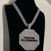 Pendentif en diamant Moissanite glacé en argent 925, bijoux hip hop, lettre personnalisée de l'alphabet rappeur pour hommes, pendentif rond plaqué