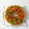 Decorative Flowers Autumn Wreath Home Decoration Outdoor Front Door Fall Colored Room Decor Diy Wall Hanging Farmhouse