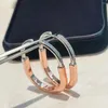 Hoepel Oorbellen 2023 Trend Merk 925 Sliver Luxe Sieraden Voor Vrouwen Klassiekers Geometrische Lock Rose Gold Anniversary Gift