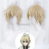 Party Supplies Anime Wig slutet på Blazing Angel Hundred Nights Micah Cosplay Wigs Light Blonde Reverse Warp Synthetic Hair