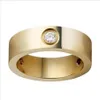 Love Ring Gold for Womens Mens RingsデザインハイエンドブランドジュエリークリスマスギフトステンレススチールストーンスクリューファッションウェディングEN299K