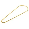 Kedjor 6.5 mm tjock 75 cm långt rep Twisted Chain Gold Sier Plated Hip Hop Heavy Halsband för män Kvinnor Droppe leverans smycken halsband DH095